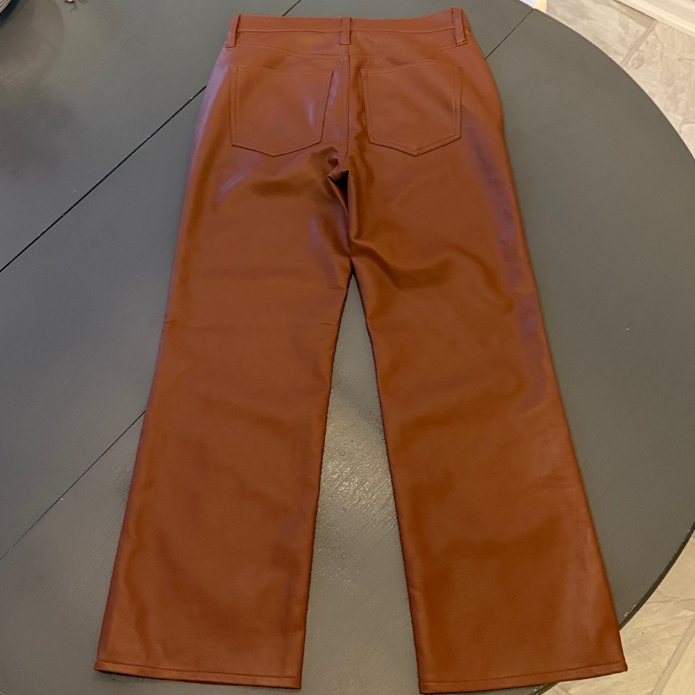 J. Crew slim wide leg faux leather pants - Picture 7 of 7